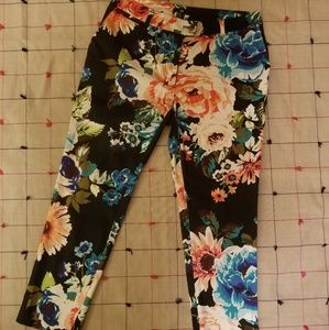 H&M Flower Print Ankle Pants